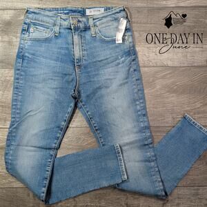AG Adriano Goldschmied Farrah Skinny Ankle Jeans Light Blue NWT Size 4 (27)
